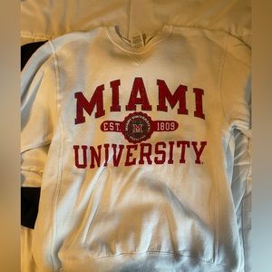 Miami University, white crewneck